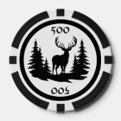 松の木の中の大きな木々が増える ポーカーチップ (正面)