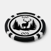 松の木の中の大きな木々が増える ポーカーチップ (シングル)