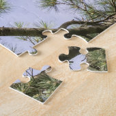 松の木の中の幼稚な禿鷲 ジグソーパズル (側面)