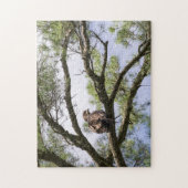 松の木の中の幼稚な禿鷲 ジグソーパズル (縦)