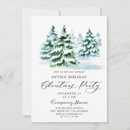 松の木の企業のクリスマスホリデーパーティー 招待状