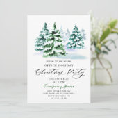 松の木の企業のクリスマスホリデーパーティー 招待状 (スタンド正面)