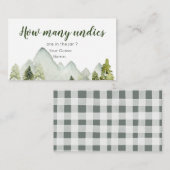 松の木の冒険の赤ちゃんシャワーどのくらウンディ エンクロージャーカード (正面/裏面)