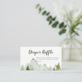 松の木の冒険ベビーシャワーおむつくじ エンクロージャーカード (スタンド正面)