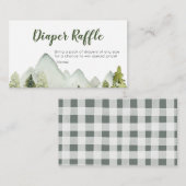 松の木の冒険ベビーシャワーおむつくじ エンクロージャーカード (正面/裏面)