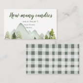 松の木の冒険ベビーシャワーキャンディーの数 エンクロージャーカード (正面/裏面)