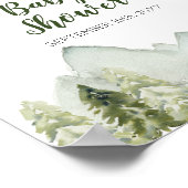 松の木の冒険ベビーシャワー歓迎サイン ポスター (角)