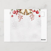 松の木の写真フレームクリスマスホリデーカード ポストカード (裏面)