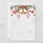 松の木の写真フレーム　クリスマスホリデーカード 招待状 (裏面)