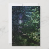 松の木の冬の夜の森の結婚式の招待状 招待状 (裏面)