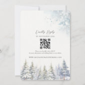 松の木の冬の結婚式招待状 招待状 (裏面)