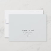 松の木の冬の結婚式RSVPエンクロージャカード 招待状 (裏面)