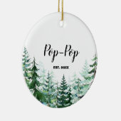 松の木の初めてのクリスマスを祖父母として セラミックオーナメント (右)
