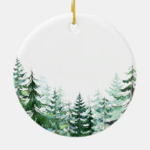 松の木の初めてのクリスマスを祖父母として セラミックオーナメント (裏面)