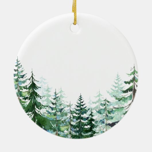 松の木の初めてのクリスマスを祖父母として セラミックオーナメント (裏面)