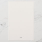 松の木の名前ザケーキブライダルシャワーゲーム 便箋 (裏面)