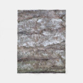 松の木の吠え声の迷彩柄の自然な木製のカムフラージュ フリースブランケット (正面)