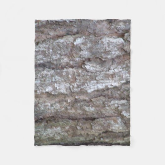 松の木の吠え声の迷彩柄の自然な木製のカムフラージュ フリースブランケット (正面)