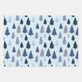 松の木の国の冬クリスマス ラッピングペーパーシート (正面)