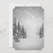 松の木の外は寒い赤ちゃんシャワー 招待状 (裏面)