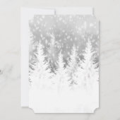 松の木の寒い外 赤ちゃん歓迎会 招待状 (裏面)