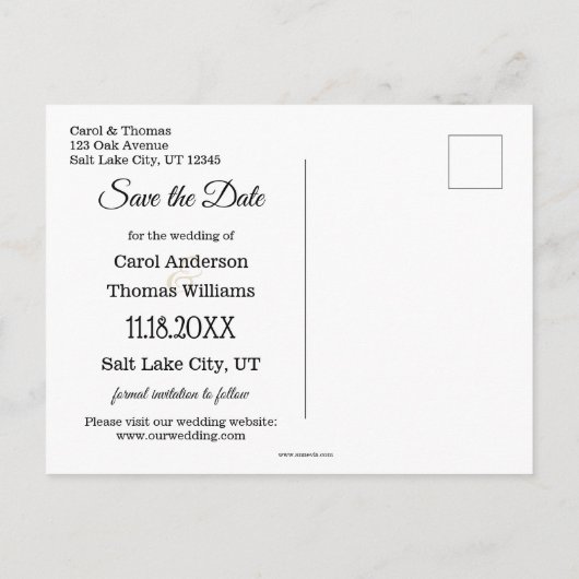 松の木の山の日付はがきを保存 案内ポストカード (裏面)