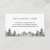 松の木の山の森のパーティー囲いカード エンクロージャーカード (正面)