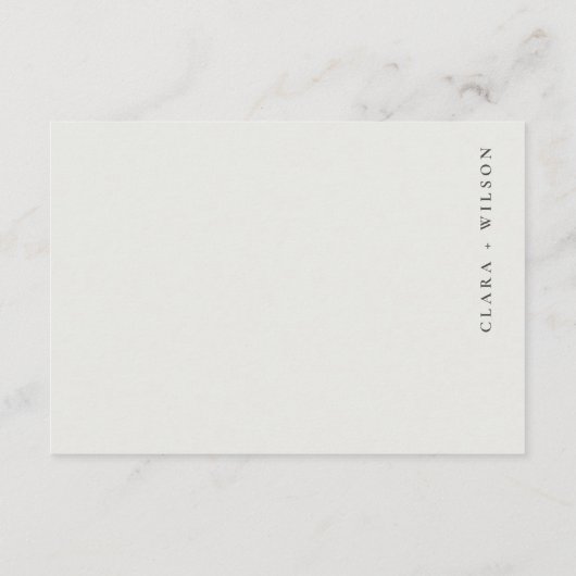 松の木の山の風景結婚のQRコードRSVP エンクロージャーカード (裏面)