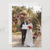 松の木の山 QR コード ウェディング セーブ・ザ・デート 招待状 (裏面)