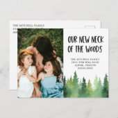 松の木の新しい首の写真を移動 案内ポストカード (正面/裏面)