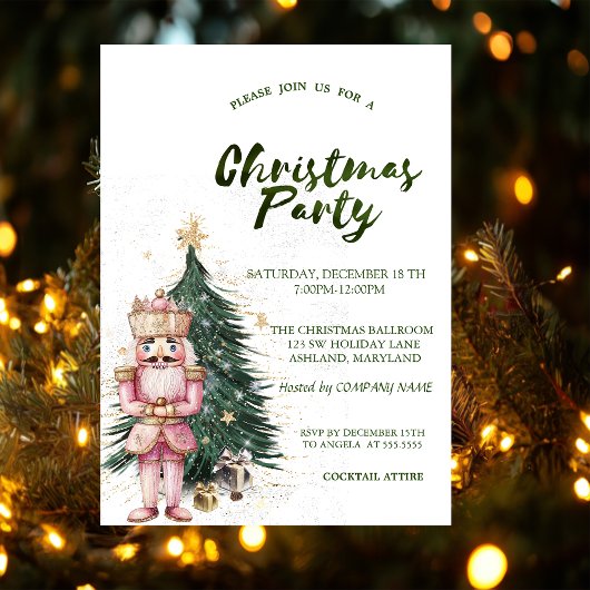 松の木の星くるみ割りクリスマスカンパニー 招待状