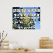 松の木の林写真二本の木 ポスター (キッチン)