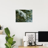 松の木の枝に雪 ポスター (ホームオフィス)