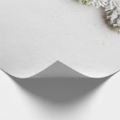 松の木の枝の雪のクリスマス ラッピングペーパー (角)