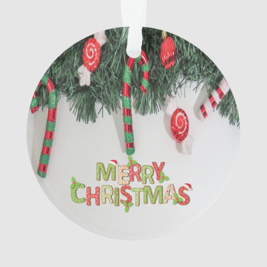 松の木の枝キャンディ、私たちの初めてのクリスマス オーナメント (裏面)