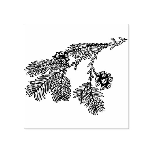 松の木の枝ゴムスタンプ ラバースタンプ (インプリント)