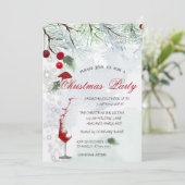 松の木の枝,ガラス,企業のクリスマスパーティー 招待状 (スタンド正面)