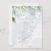 松の木の枝,ガラス,企業のクリスマスパーティー 招待状 (裏面)