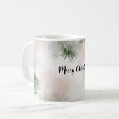 松の木の枝 クリスマス コーヒーマグカップ (正面左)