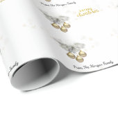 松の木の枝、ボールはクリスマスを楽しむ ラッピングペーパー (ロールコーナー)