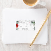 松の木の枝，ポインセチア ラベル (インサイチュ)