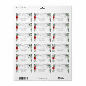 松の木の枝，ポインセチア ラベル (フルシート)