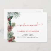 松の木の枝、松のコーン私たちは移動した 案内ポストカード (正面/裏面)