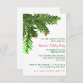 松の木の枝- 3x5クリスマスのパーティの招待状 招待状 (正面/裏面)