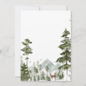 松の木の森のエンゲージメントパーティー 招待状 (裏面)