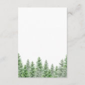 松の木の森のカリグラフィー結婚式詳細カード エンクロージャーカード (裏面)