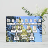 松の木の森の写真　３世代家族の再会 招待状 (スタンド正面)