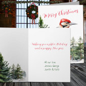 松の木の森の冬の森の木のペッカ シーズンカード