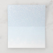 松の木の森の冬の森 プレイスカード (内部開封)