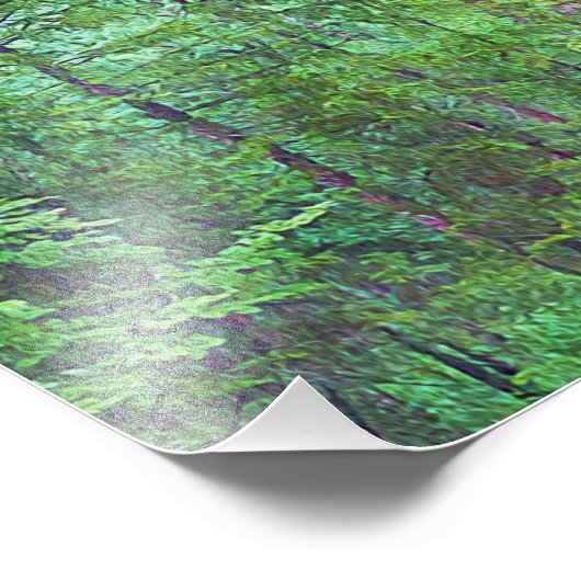 松の木の森の劇的な空 フォトプリント            (角)